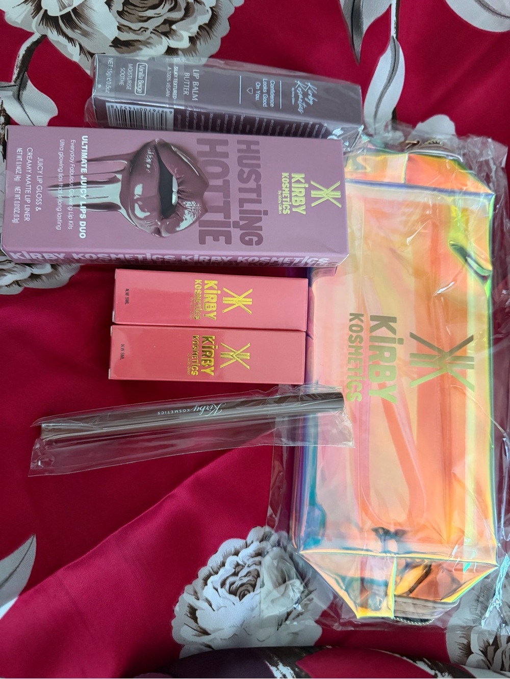 Pink Lip Duo with Holographic Pouch